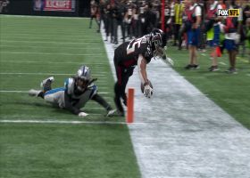 Tyler Allgeier bounces off the pile up for the go-ahead TD run