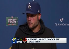 Stafford talks to press following Week 3 loss vs. Bengals