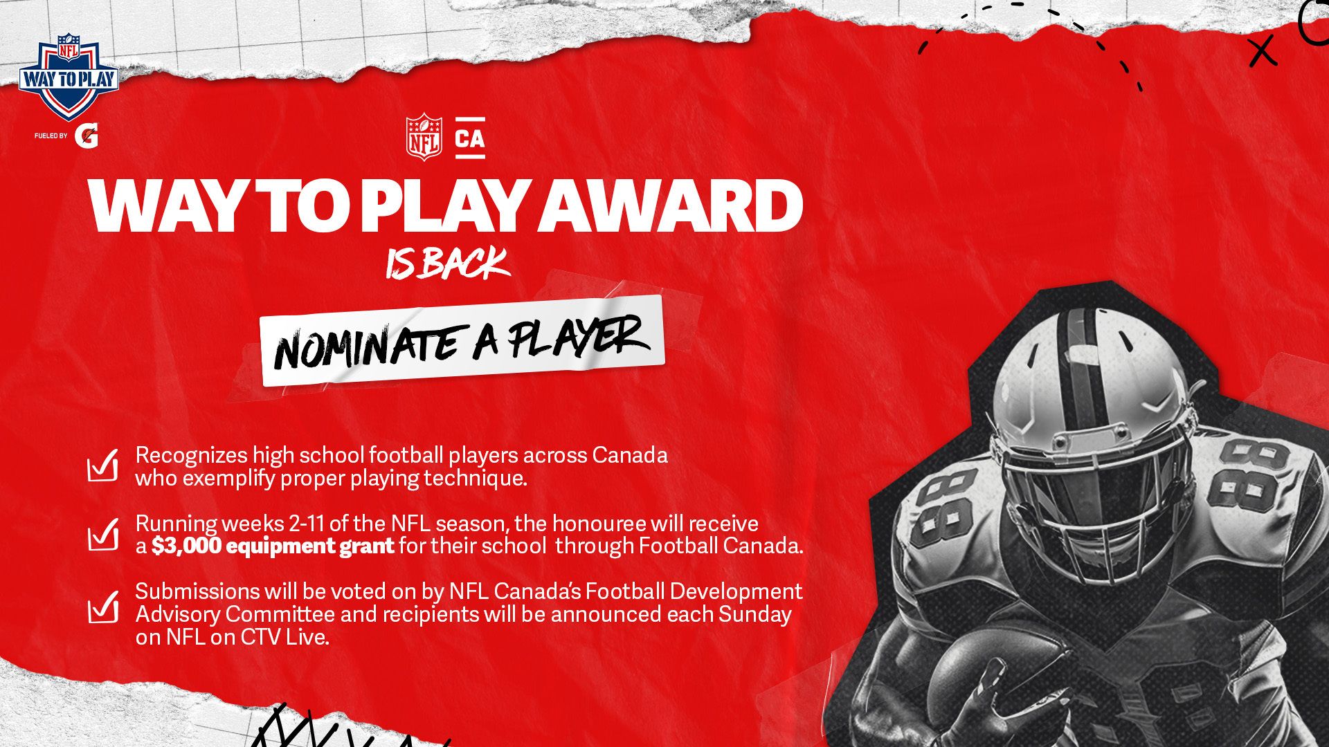 NFL CA Way to Play - Nominate A Player