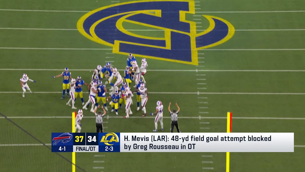 Los Angeles Rams quarterback Matthew Stafford reacts to Buffalo Bills ...