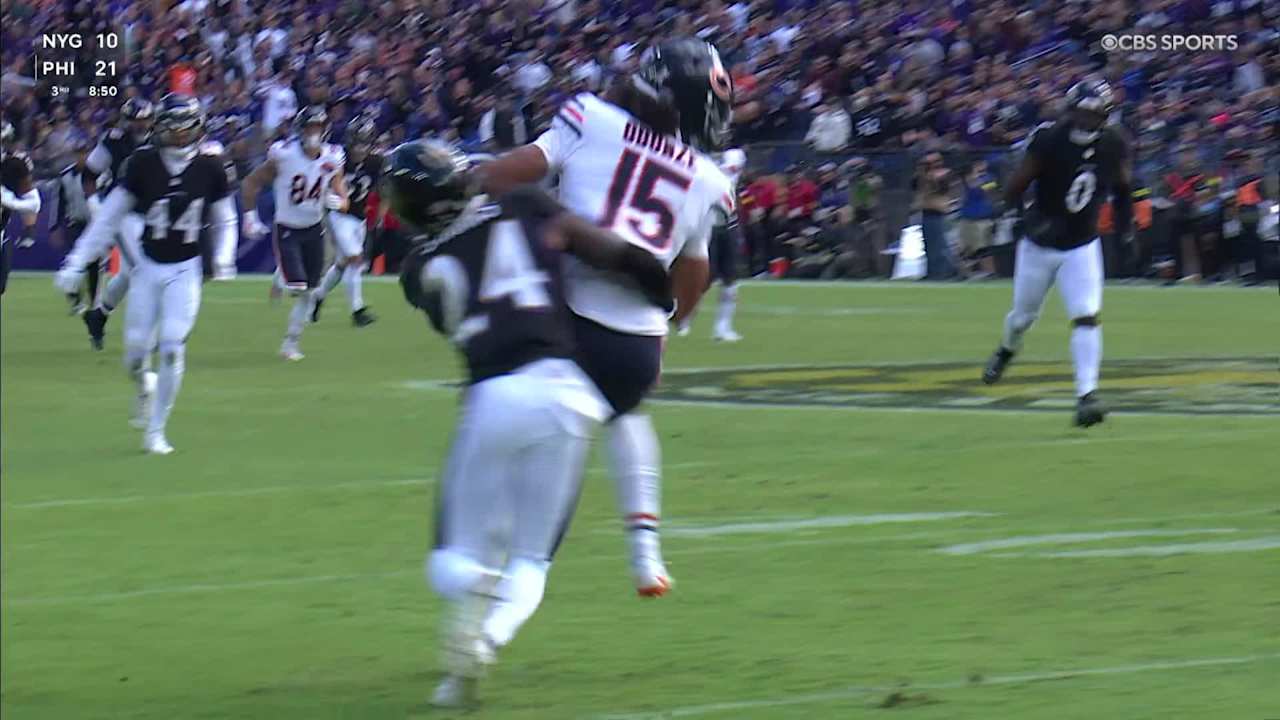 Chicago Bears quarterback Caleb Williams, wide receiver Rome Odunze ...