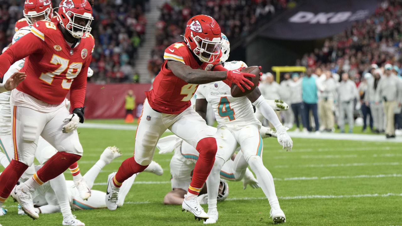 Kansas City Chiefs quarterback Patrick Mahomes' 11yard TD to wide