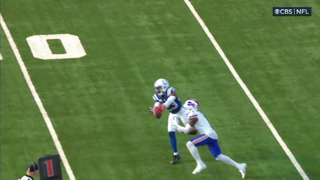 Indianapolis Colts defensive back Kenny Moore jumps the out-route for ...
