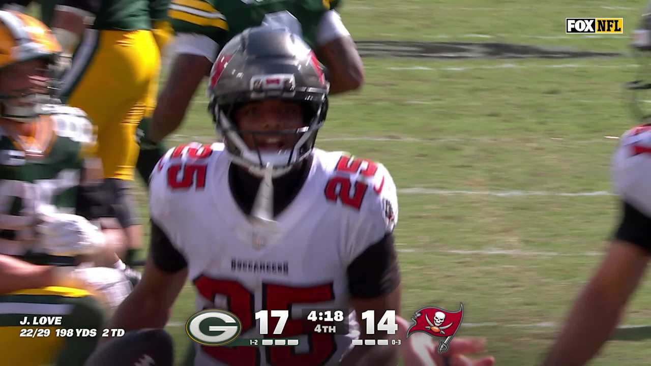 Tampa Bay Buccaneers cornerback Jacob Parrish's fourth-quarter ...