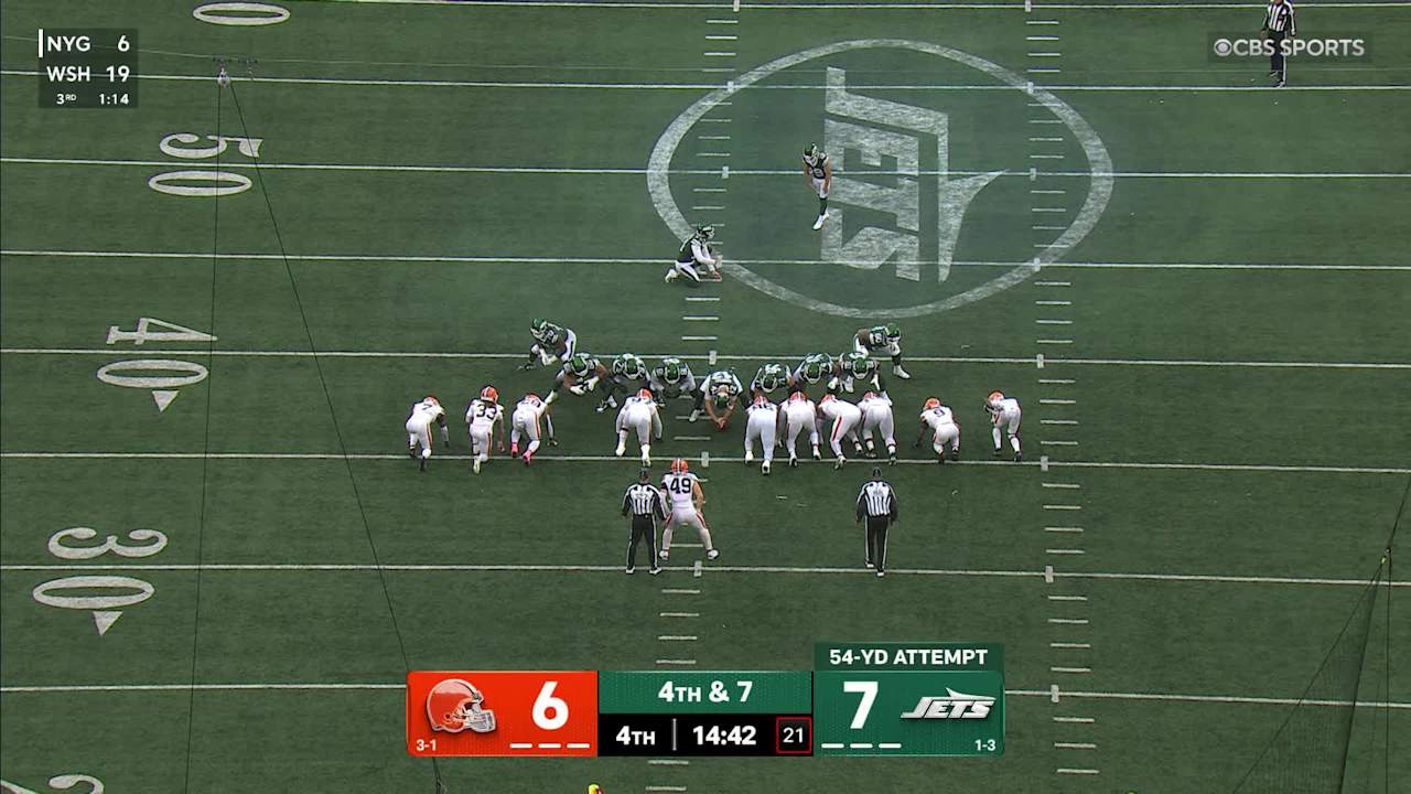 New York Jets kicker Jason Sanders' 54-yard field goal extends Jets lead