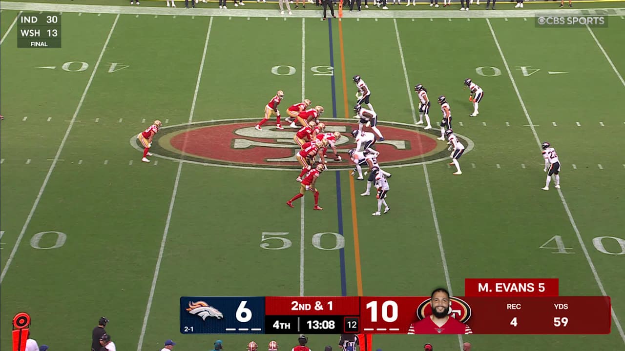 San Francisco 49ers running back Christian McCaffrey makes 14-yard push ...