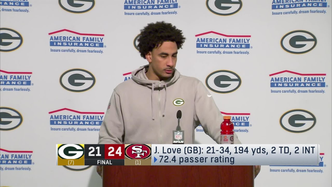 Green Bay Packers Quarterback Jordan Love Explains INT Vs. The San ...