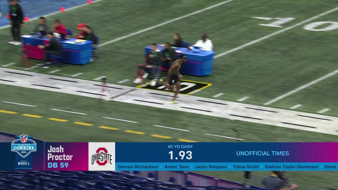 Safety Andre' Sam Runs Official 4.59-second 40-yard Dash At 2024 Combine