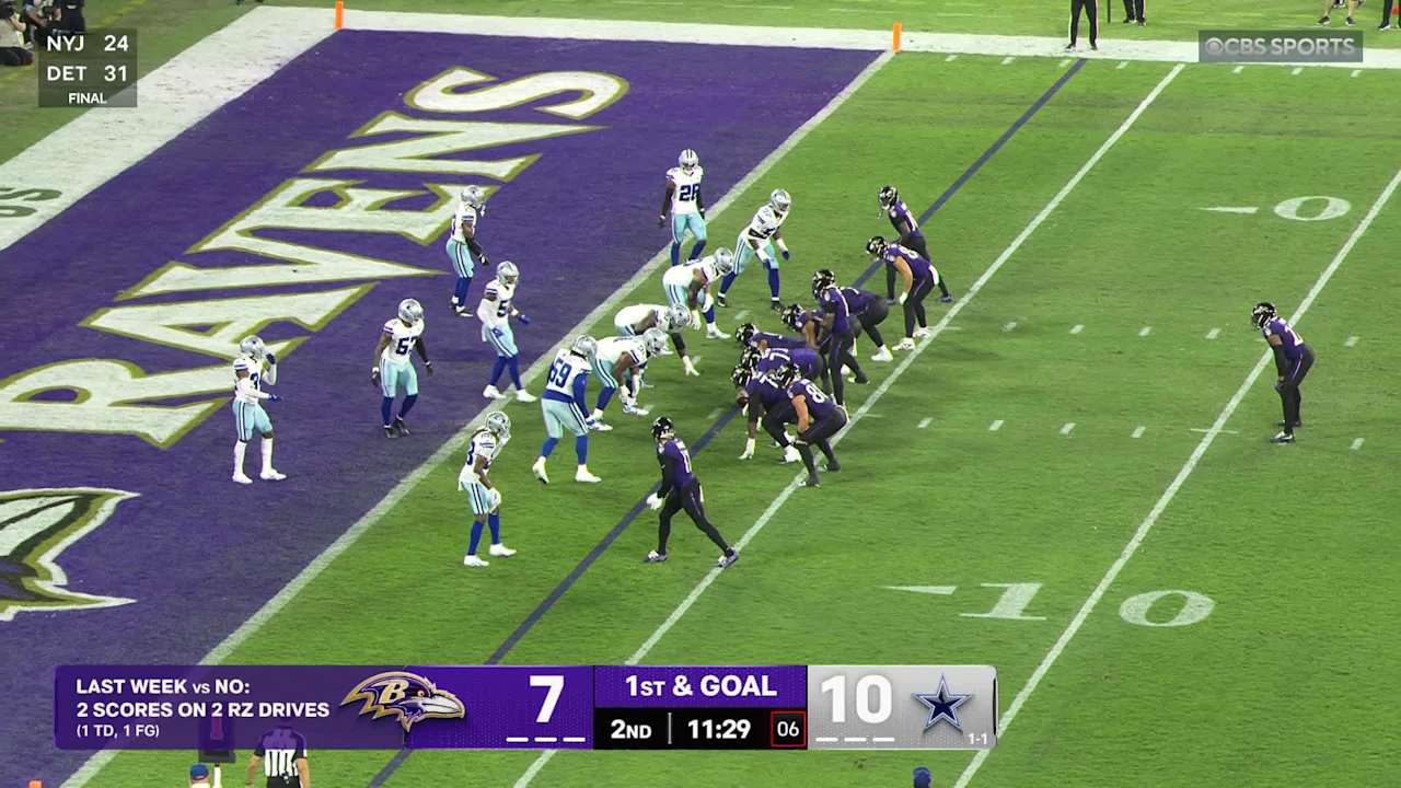Derrick Henry wins the race to the pylon for his second TD vs. Dallas
