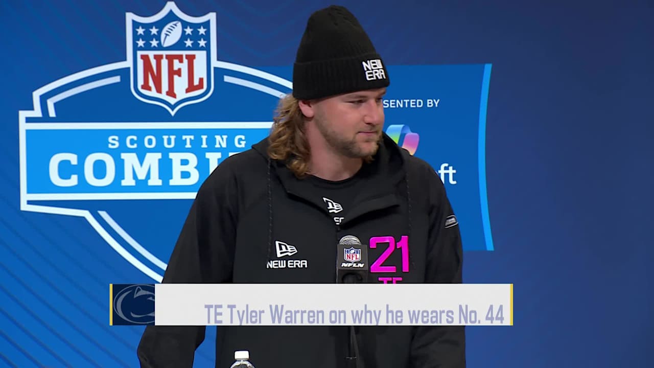 Tight end Tyler Warren on why he wears No.44 jersey | 