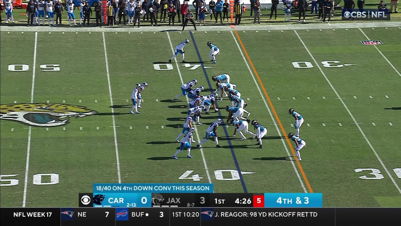 Carolina Panthers wide receiver Adam Thielen left all alone on 14yard