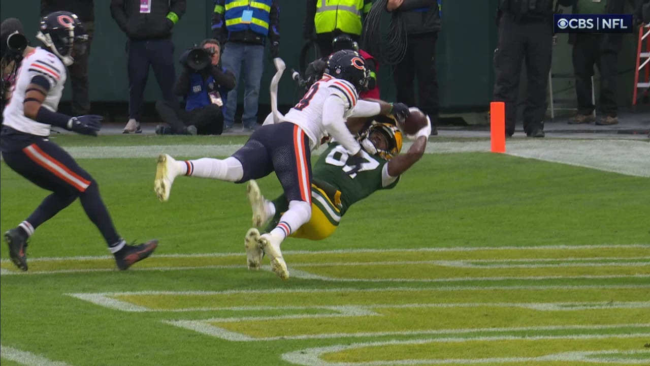 Chicago Bears defensive back Tyrique Stevenson punches out ball to deny ...