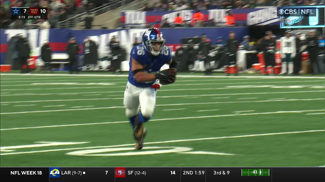 New York Giants running back Saquon Barkley's pylon-race TD marks RB's