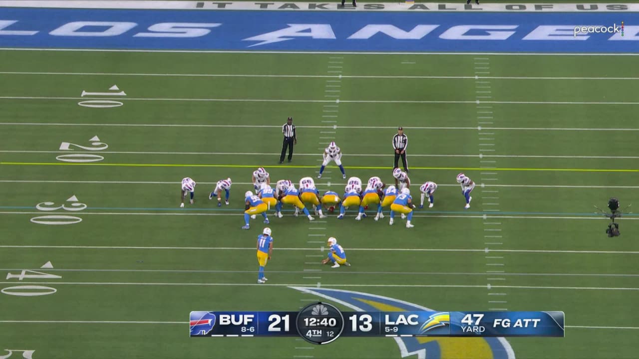 Los Angeles Chargers kicker Cameron Dicker's 47yard FG trims Bills