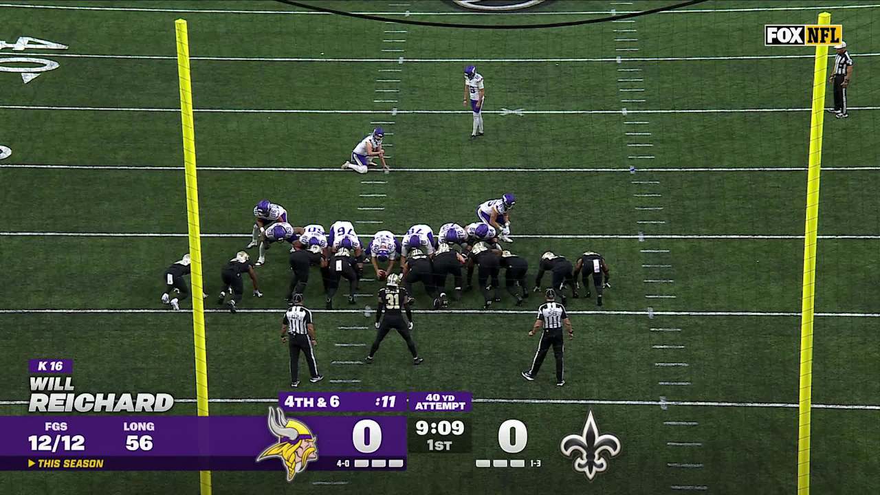 Minnesota Vikings open up scoring with 40 yard field goal vs. New ...