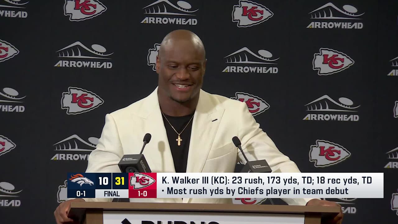 Kenneth Walker III discusses his Kansas City debut following Chiefs' 31-10 win over Denver