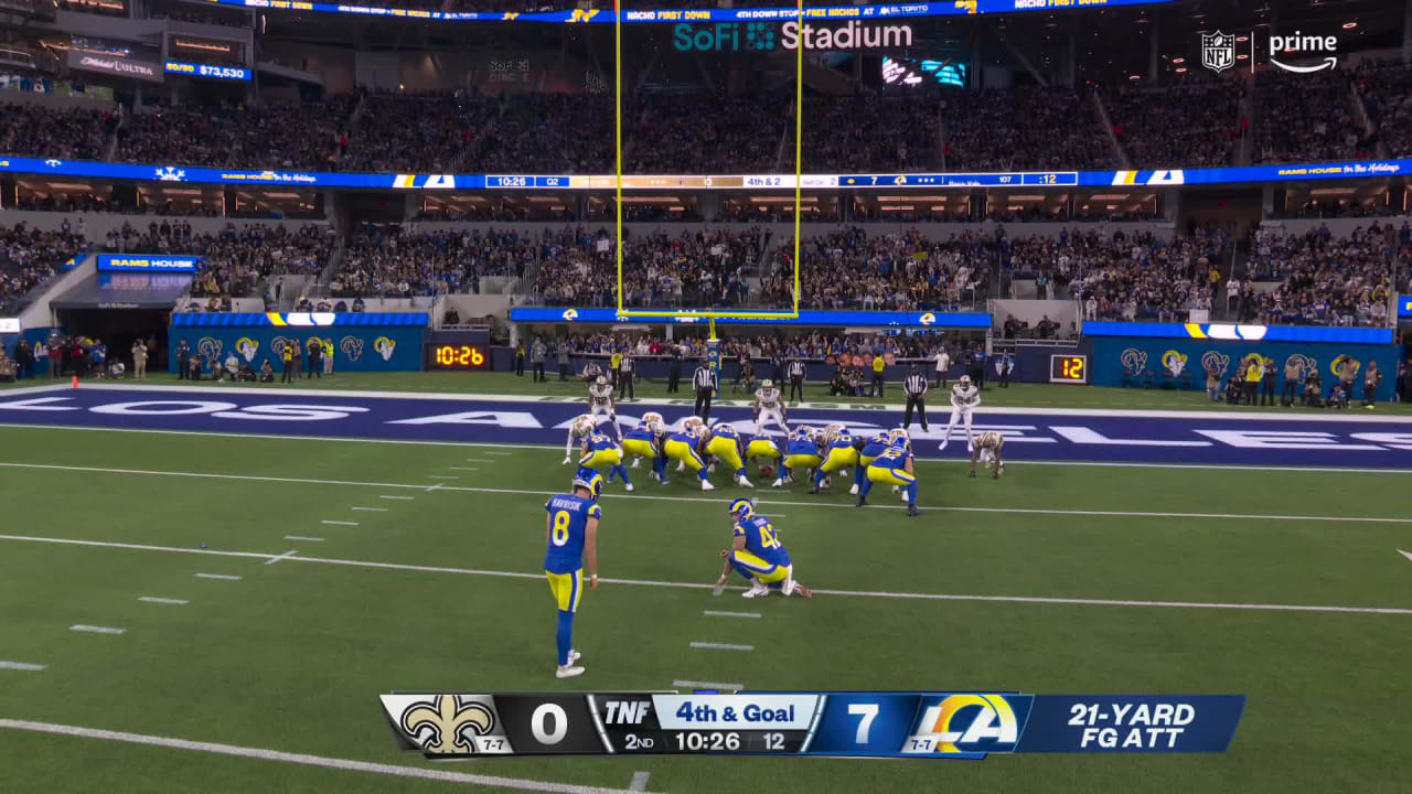 Los Angeles Rams kicker Lucas Havrisik's 20-yard field goal boosts Rams ...