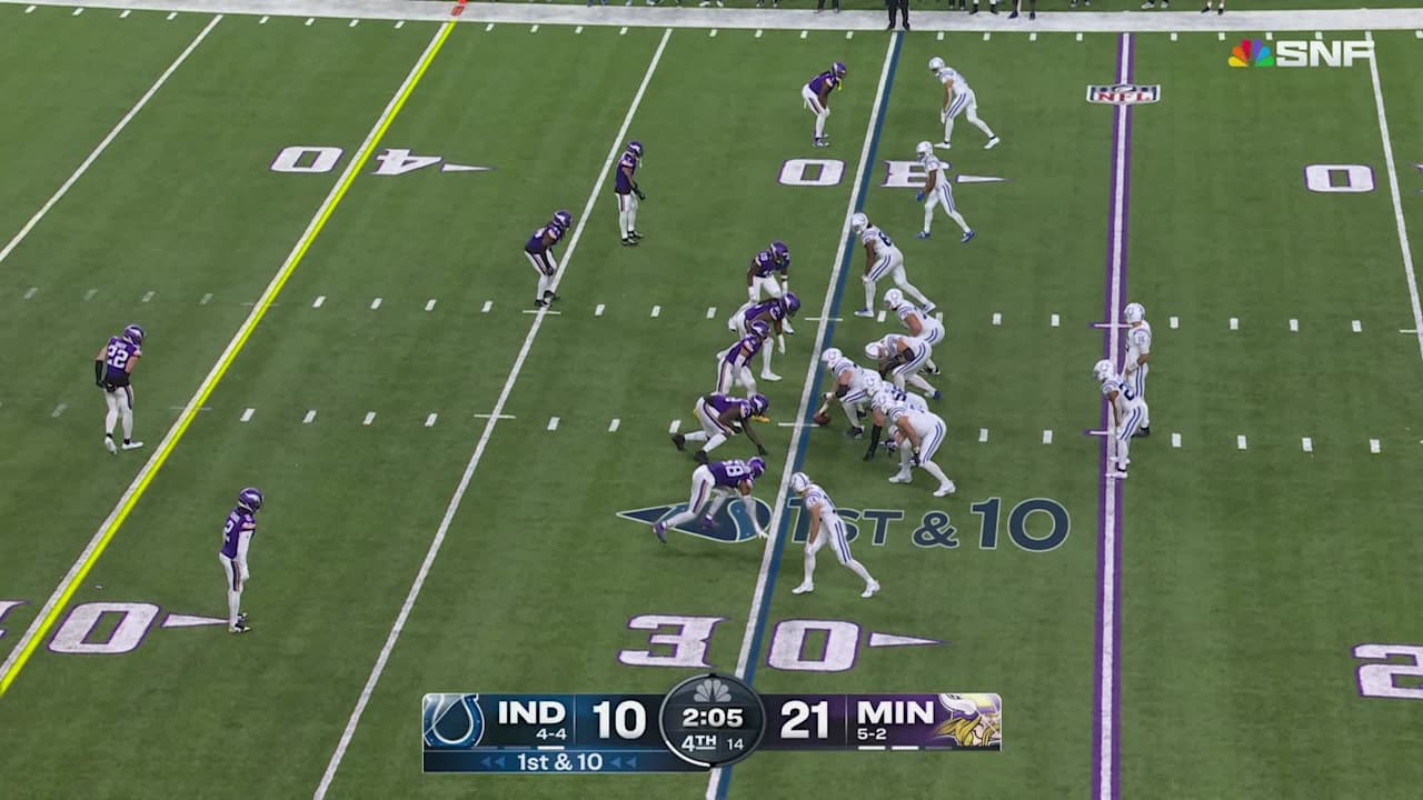 Minnesota Vikings linebacker Jonathan Greenard ambushes Indianapolis ...
