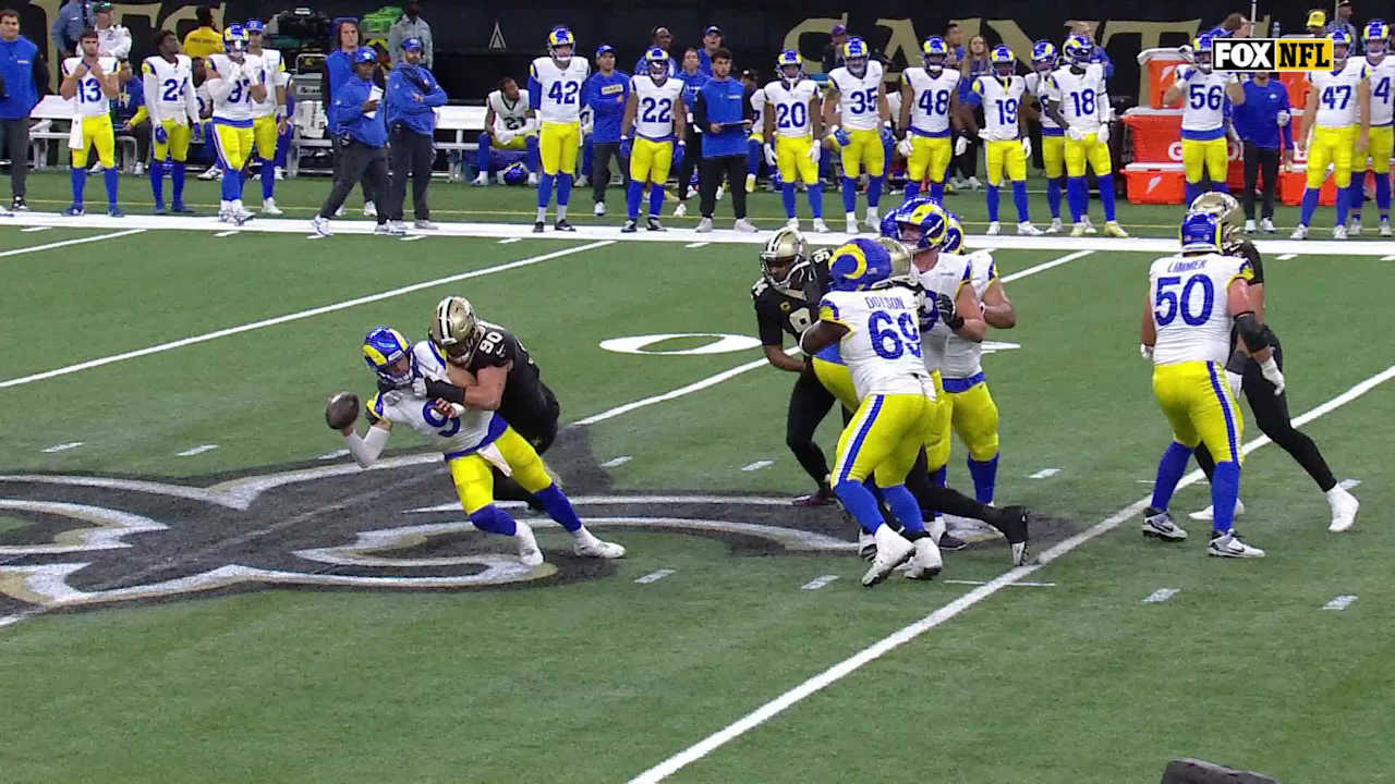 Bryan Bresee's sack of Stafford comes by virtue of replay-assist technology