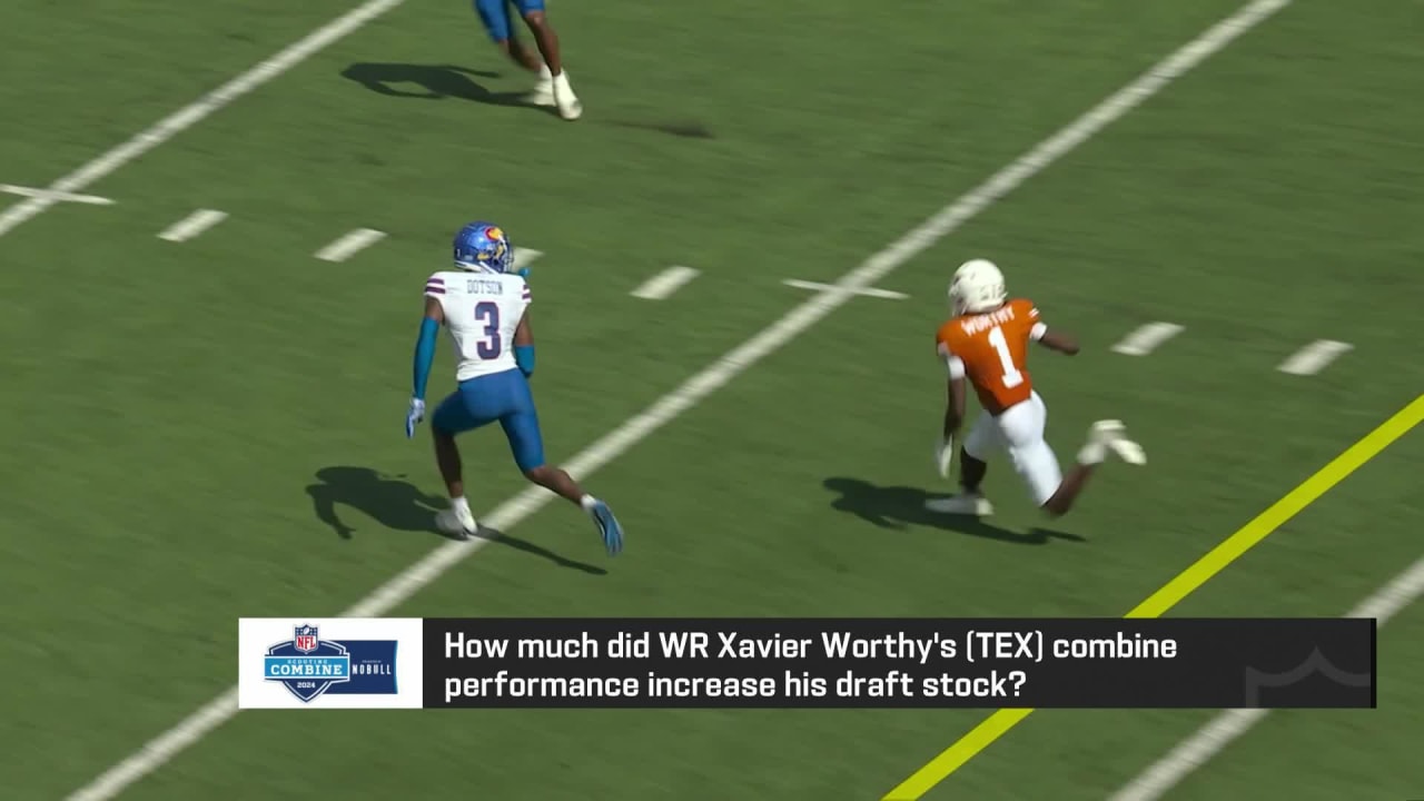 Did WR Xavier Worthy's combine performance increase his draft stock