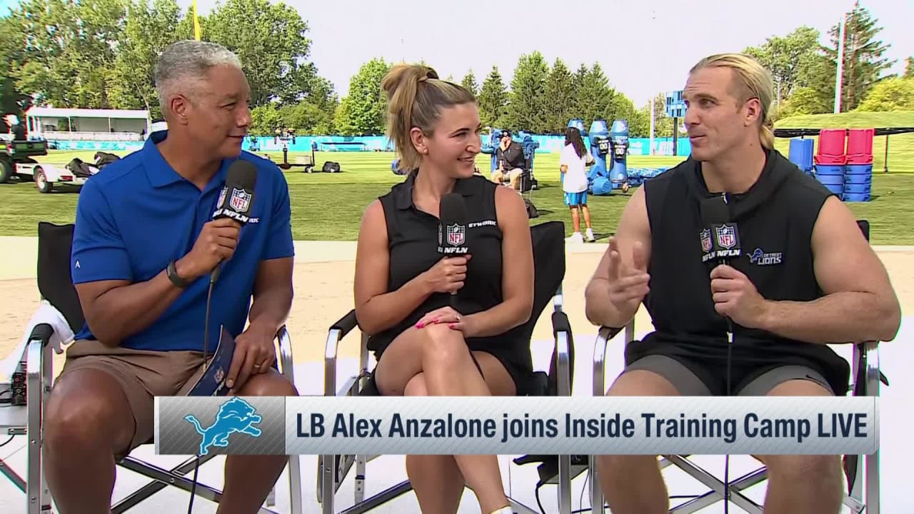 Detroit Lions linebacker Alex Anzalone talks with Chief National ...