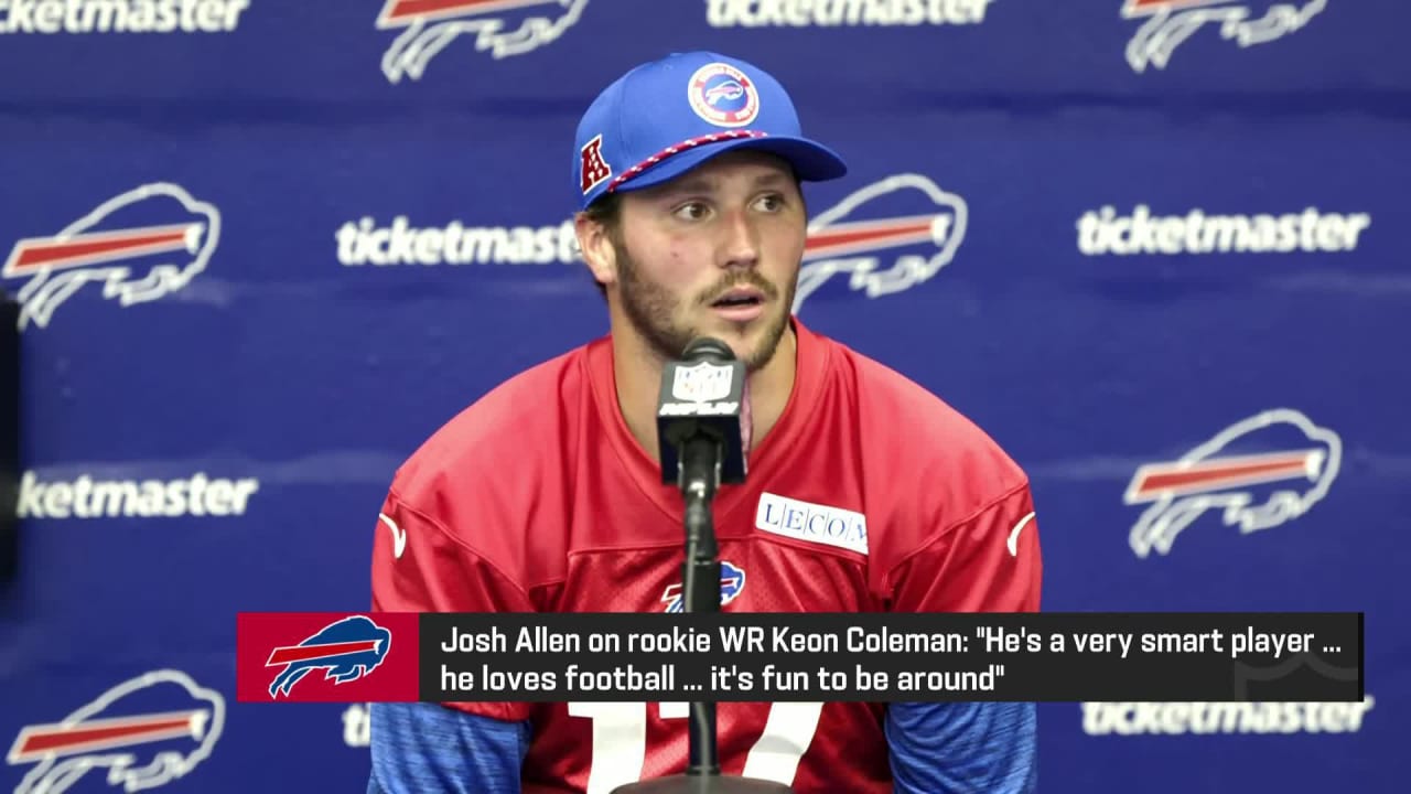 Buffalo Bills Quarterback Josh Allen Praises Rookie Wide Receiver Keon ...