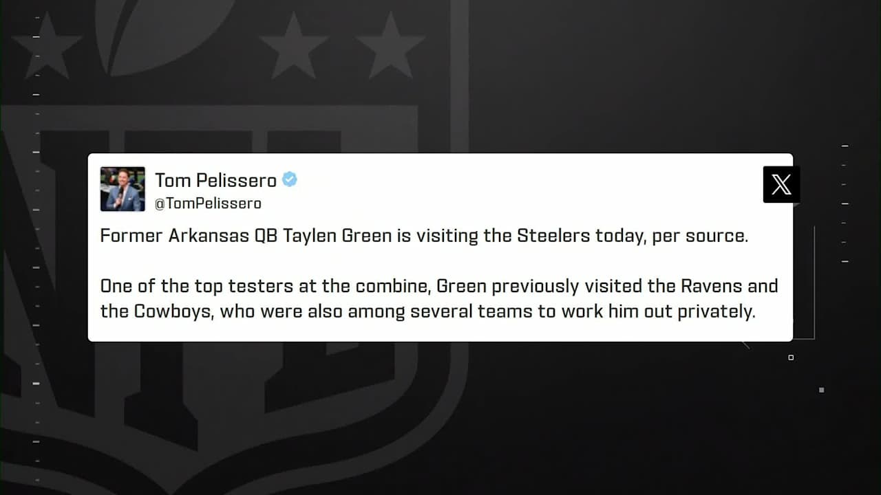 NFL Network Insider Tom Pelissero: Quarterback prospects Taylen Green, Cole Payton visited NFL teams today | 'The Insiders'