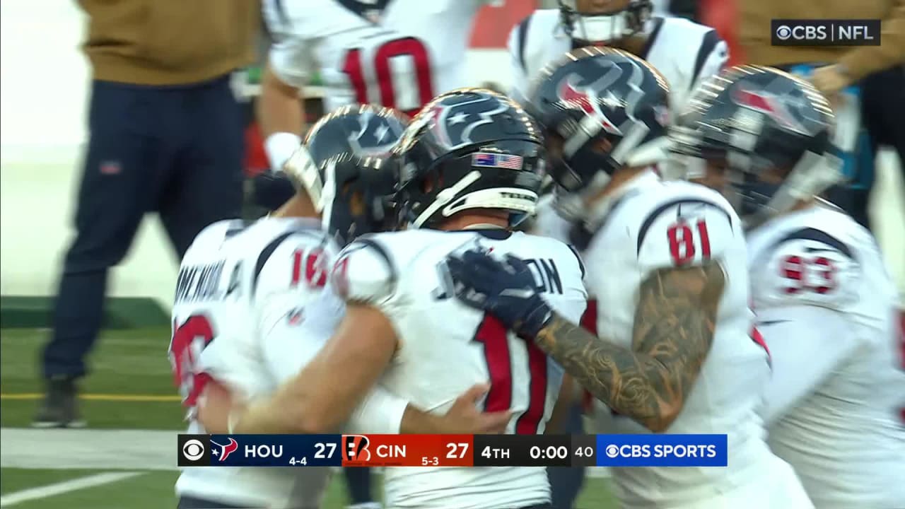 Houston Texans Kicker Matt Ammendola's Game-winning 38-yard FG Sneaks ...