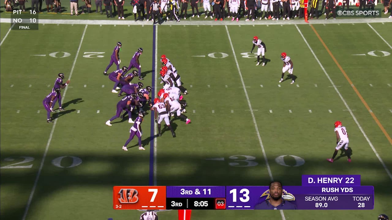 Cincinnati Bengals defensive end Cashius Howell sacks Baltimore Ravens ...
