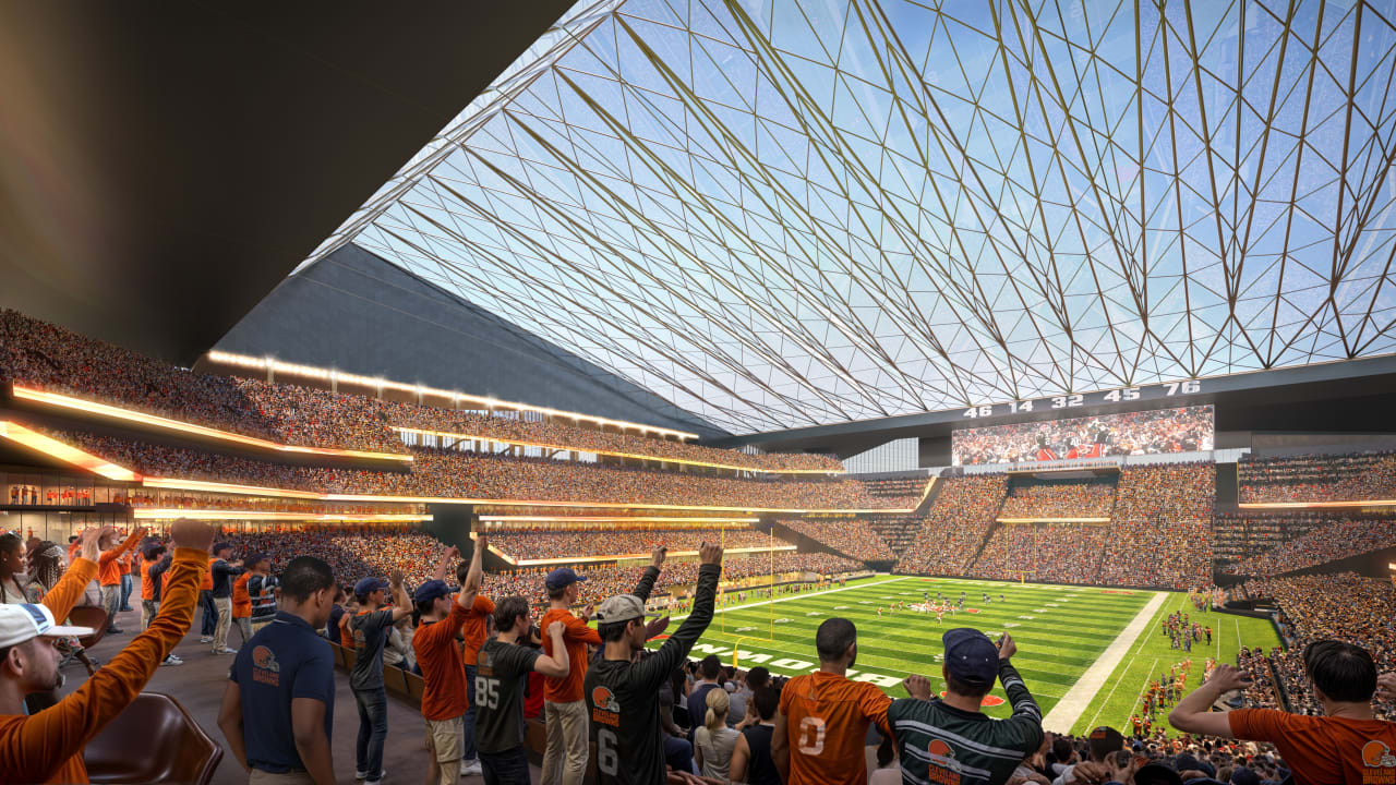 Browns unveil plans for .4 billion dome, team considering move from longtime downtown home