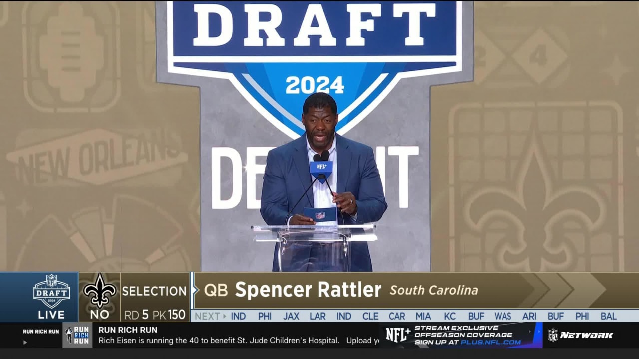 New Orleans Saints select quarterback Spencer Rattler with No. 150 pick ...