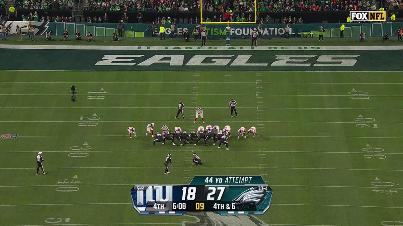 Philadelphia Eagles kicker Jake Elliott's 44yard FG boosts Eagles