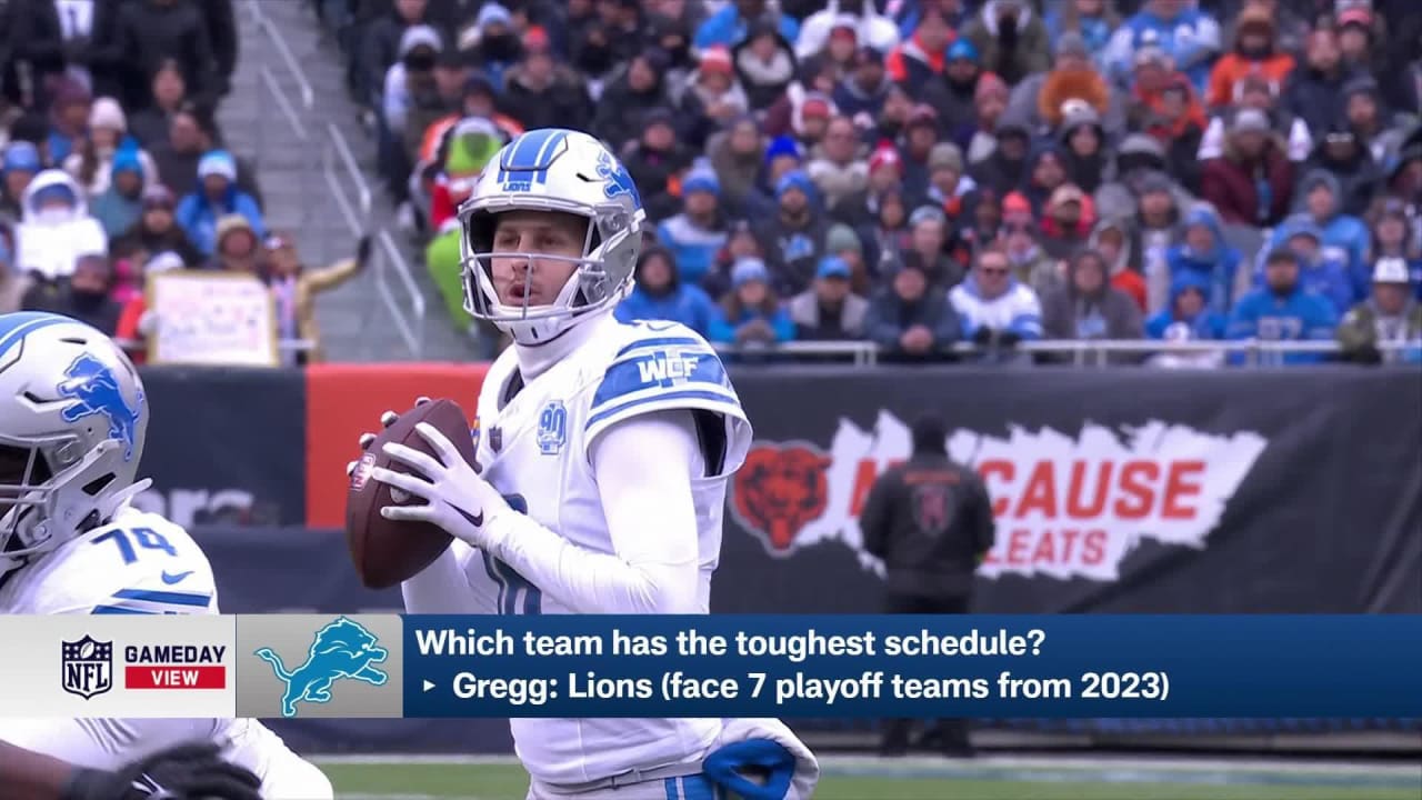 NFL Network's Gregg Rosenthal Detroit Lions have toughest 2024