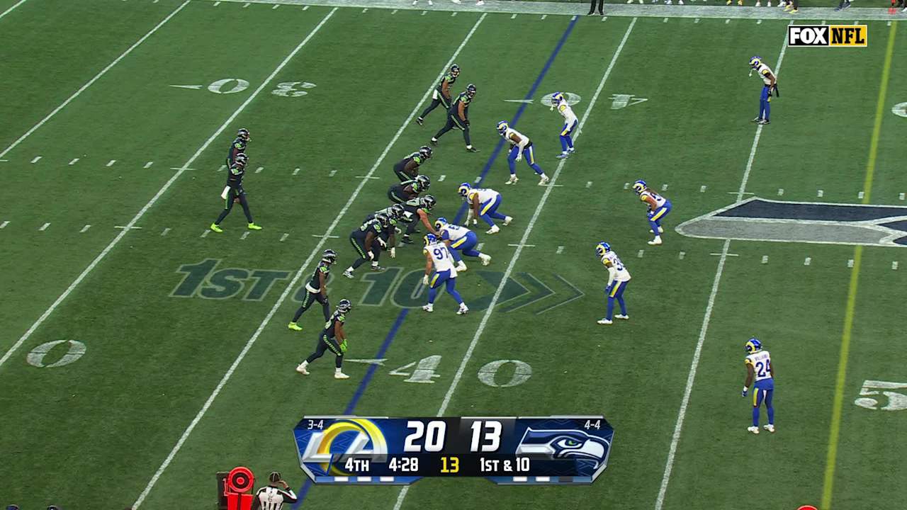 Los Angeles Rams rookie defensive tackle Fiske speeds his way to 7-yard ...