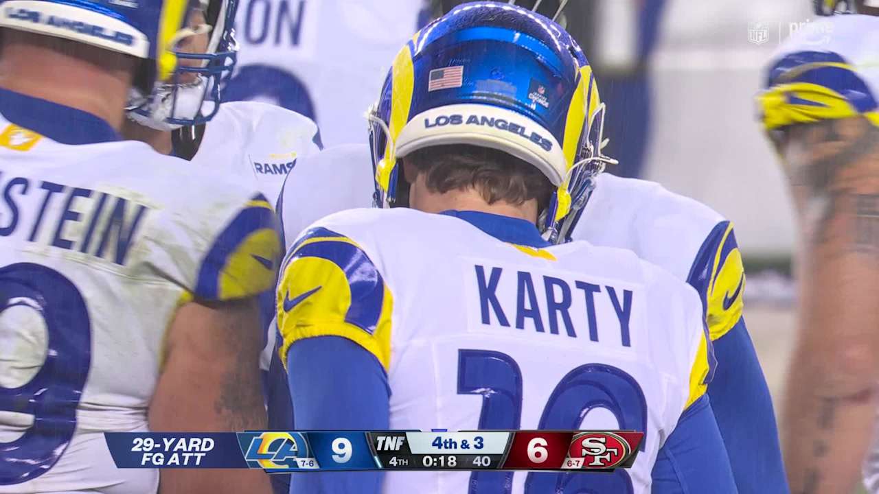 Los Angeles Rams kicker Joshua Karty's 29-yard field goal extends the ...