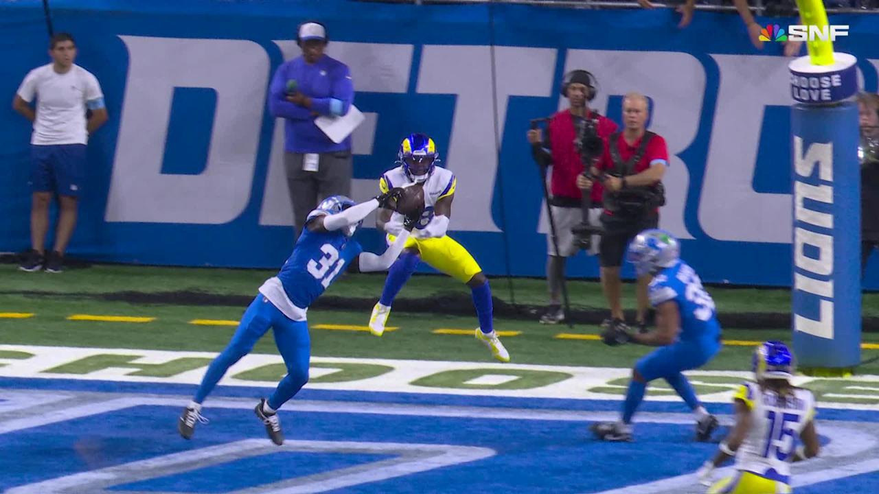 Detroit Lions defensive back Kerby Joseph plucks Los Angeles Rams ...