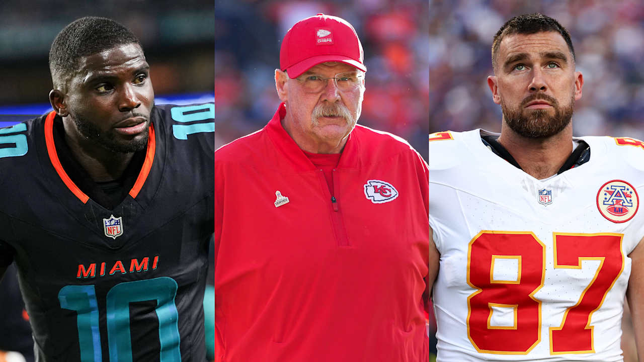 Andy Reid: Chiefs have had talks with Travis Kelce; 'nothing happening' with free agent Tyreek Hill