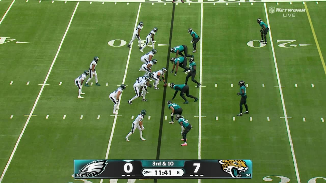 Philadelphia Eagles quarterback Jalen Hurts' 18-yard strike to wide ...