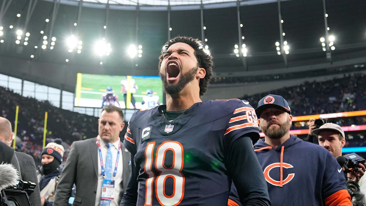 Bears QB Caleb Williams praises “positive attitude” after scoring four touchdowns in London win over Jags