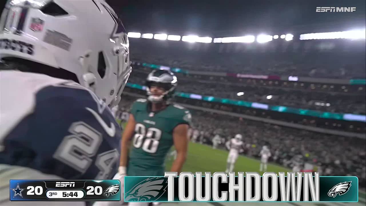 Philadelphia Eagles wide receiver Makai Lemon corkscrews across the ...