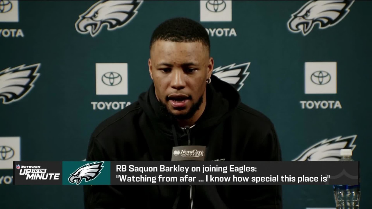 Running back Saquon Barkley addresses Philadelphia media for first time