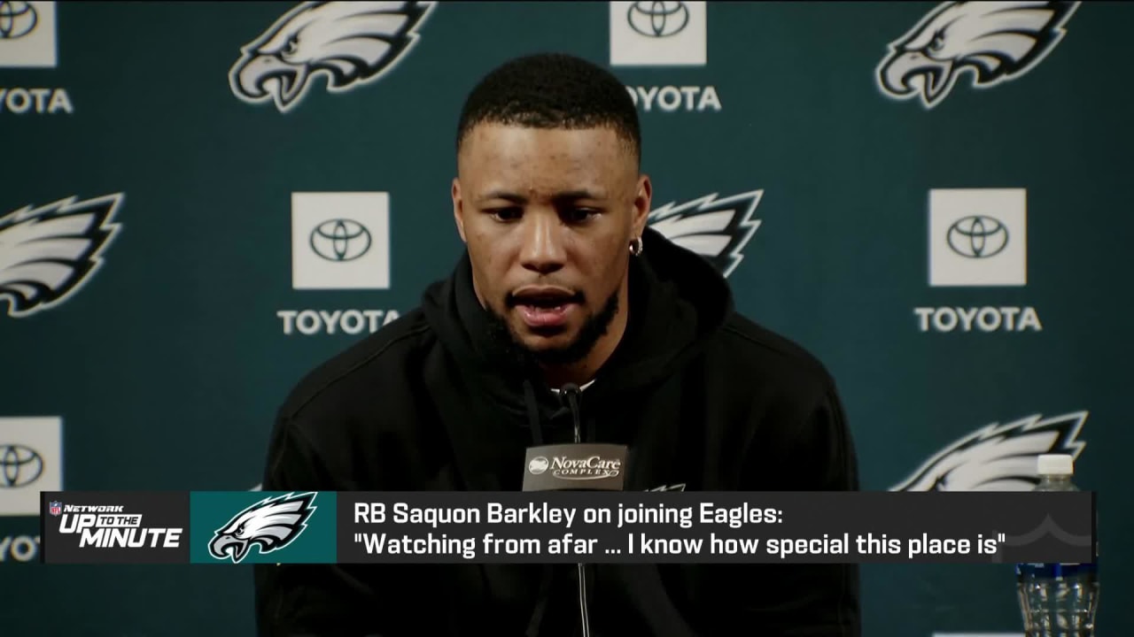 Running back Saquon Barkley addresses Philadelphia media for first time ...