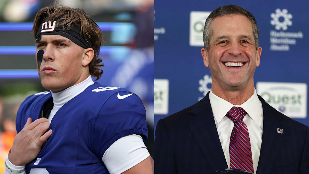 Giants QB Jaxson Dart excited to 'go chase' a Super Bowl under John Harbaugh - NFL.com