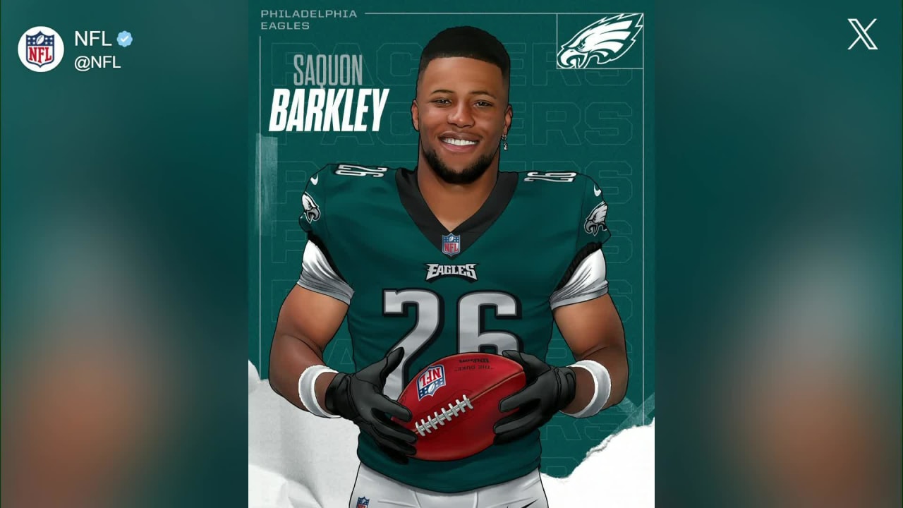 First Look At Running Back Saquon Barkley In Philadelphia Eagles Uniform Free Agency Frenzy