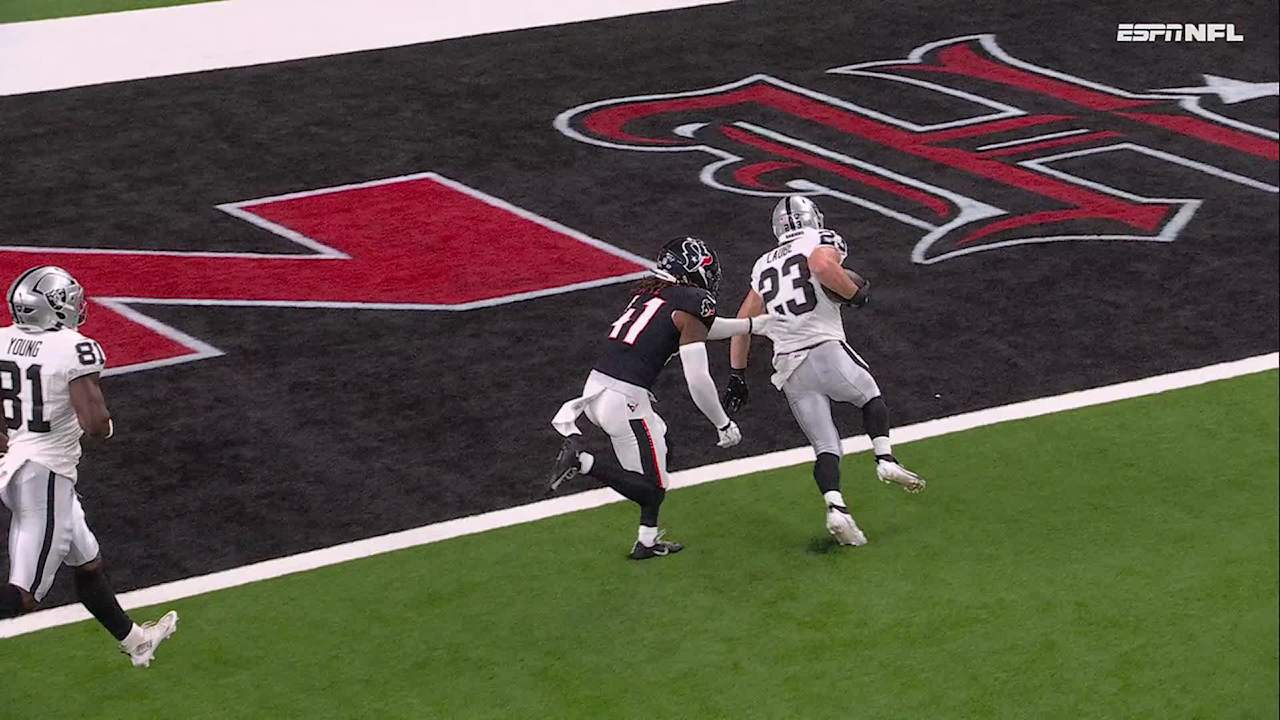 Las Vegas Raiders running back Dylan Laube's 4-yard touchdown run trims ...