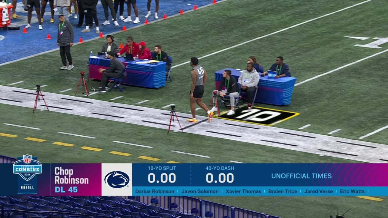 EDGE Chop Robinson Runs Official 4.48-second 40-yard Dash At 2024 Combine