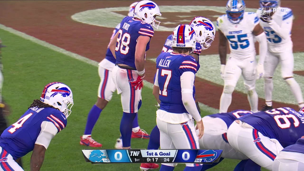 First touchdown at new Highmark Stadium is a touchdown run by Buffalo Bills  quarterback Josh Allen against Detroit Lions