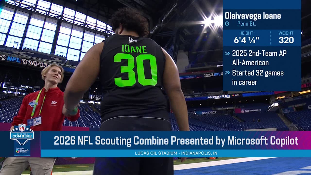 Daniel Jeremiah compares Olaivavega Ioane to Kevin Zeitler at 2026 combine