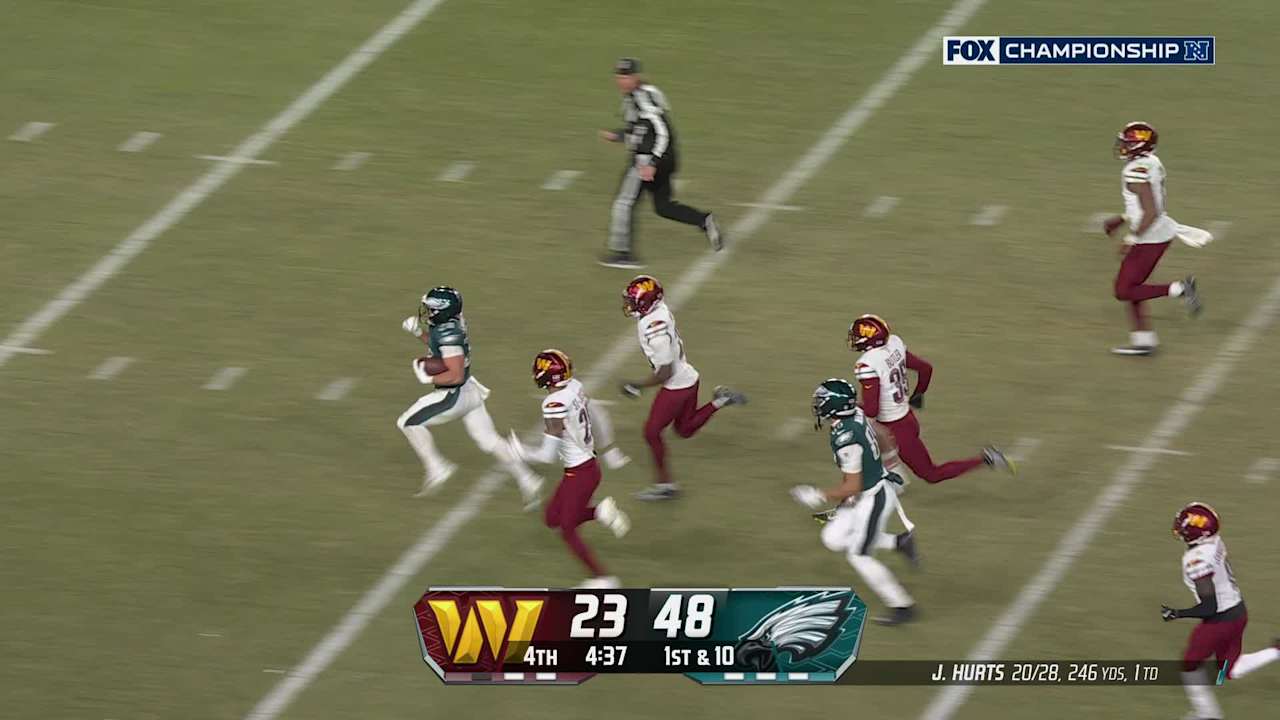 Will Shipley breaks loose for 57-yard run in fourth quarter of NFC Championship Game