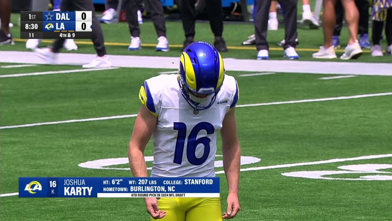 Los Angeles Rams rookie kicker Joshua Karty's 28-yard field goal puts ...